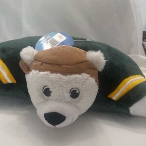Green Bay Packers Pillow Pet Mascot Polar Bear NFL Plush NWT